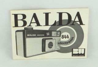 original Anleitung BALDA 844 electronic ~ mehrsprachig ~ Manual