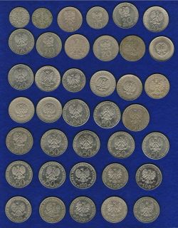 Polen Lot CuNi 1923 – 1990  38 unbestimmte Kurs  und Gedenkmünzen