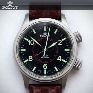 POLJOT 2612 Signal Alarm Wecker Aviator russische Uhren