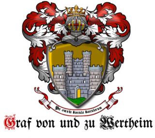 FREIHERR von und zu WERTHEIM Adelstitel+SCHLOSSANTEIL+Wappen