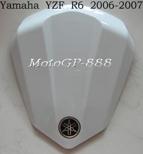 ABS Sozius Sitzbank Abdeckung fuer Yamaha YZF R6 600 2006 2007 weiss