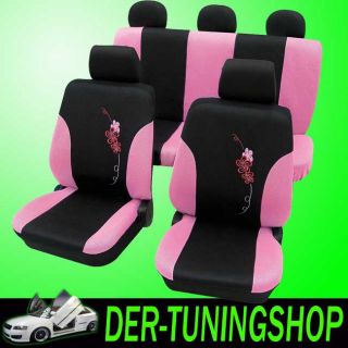 Schonbezüge Sitzbezüge Flower pink Opel Corsa C alle Neu