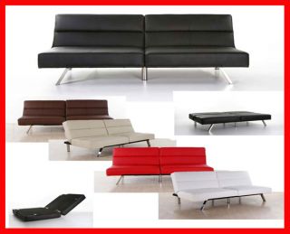 2er Sofa Couch Loungesofa M65, Kunstleder, rotschwarzcreme