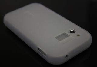 Silikon Gummi Tasche Weiß Case Hülle Cover + Schutzfolie #890