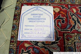 Echter Perser Teppich Sarough/Saruk Korkwolle 205cm x 132cm Traumhaft