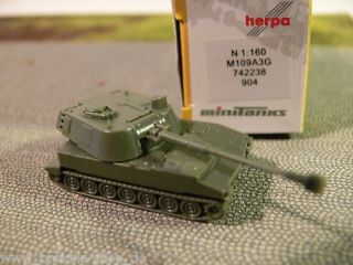 160 Herpa Minitanks 742238 N Spur 904 Panzerhaubitze M109A3G