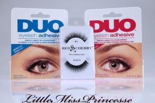 Red Cherry Wimpern Set ( DUO Wimpernkleber hell/dukel 7g + Red Cherry