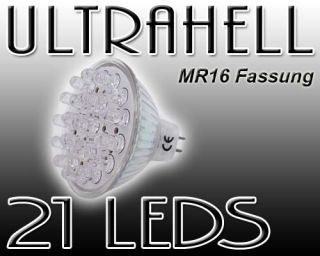 EAXUS LED Strahler MR16 warmweiss, 21 LEDs, 5,3 12V