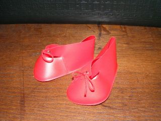 Nostalgische Schuhe Puppe Gr. ca 60 rot