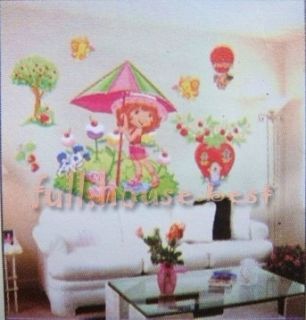 WANDTATTOO Kinderzimmer Emily Erdbeer & Blumen Baum XL Wandaufkleber