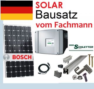 KWp Photovoltaik Solaranlage BOSCH + Schletter SolarStrom Bausatz