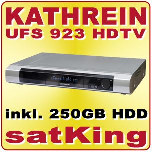 Kathrein UFS 923 HDTV PVR Twin 250GB Sat CI+ Silber