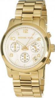 Michael Kors Uhr, Damenuhr, Chronograph vergoldet   MK5305