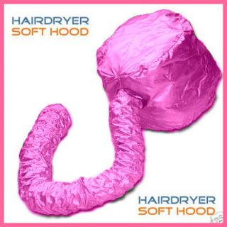 Portable Hair Dryer Soft Hood Bonnet Attachment PINK