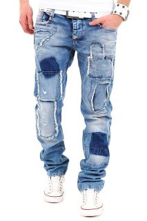 cipo baxx cipo baxx jeans vintage patchwork blau c 955 cipo baxx