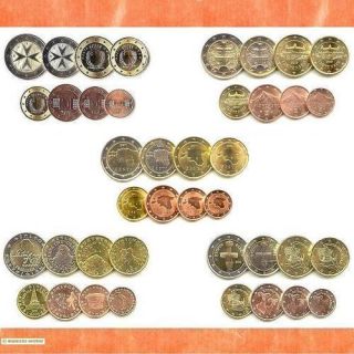 Kursmünzensatz Estland Malta Slowakei Slowenien Zypern Euro•Münze
