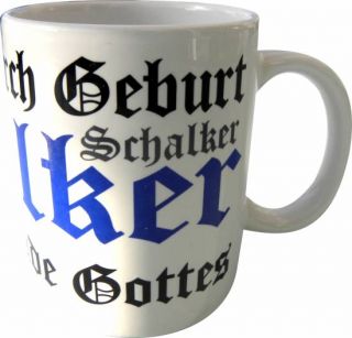 WOW Tasse mit Spruch für Schalke Fans Deutscher durch GeburtGnade