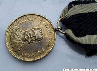 Sachsen original König Albert Medaille 1870