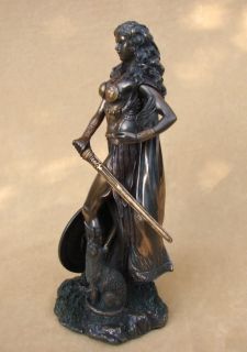 Freya Göttin der Liebe Figur Sammelfigur bronz. nordische Götter