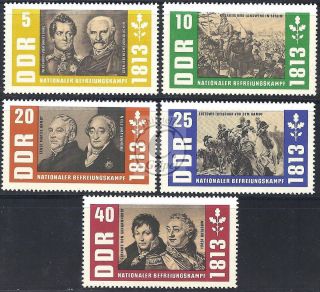 DDR Mi. Nr. 988 992 Gneisenau, Scharnhorst, Blücher, Kutusow, Lützow