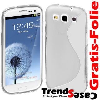 Samsung Galaxy S3 i 9300 klar transparent Silikon Bumper Cover Case