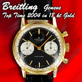 BREITLING Uhr Top Time 2004 Valjoux 7730 in 18 Kt Gold