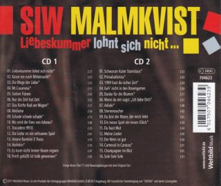 CD   SIW MALMKVIST / LIEBESKUMMER LOHNT SICH NICHT