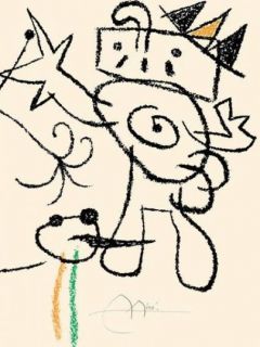 Joan Miró : LITHOGRAFIE , handsigniert + nummeriert 12/120