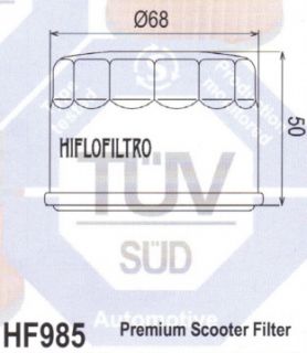HIFLO Ölfilter HF 985 + Kupferdichtungsring Gratis