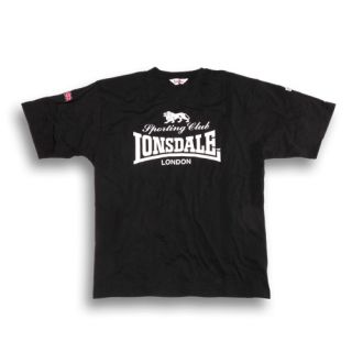 LONSDALE T Shirt Sporting Club   Black