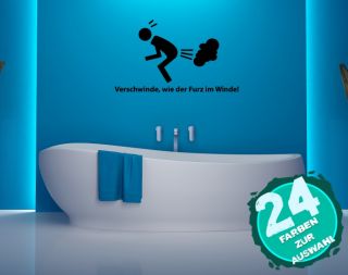 Toiletten Spruch Aufkleber, Wandtattoo Badezimmer, WC Bad Deko Sticker