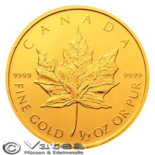 Kanada 20 CAD Maple Leaf 2012 1/2 Unze 999,9 Gold NEU