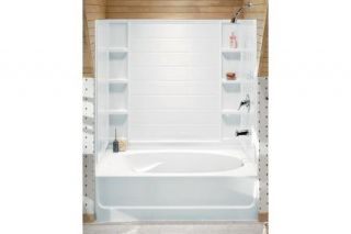 Sterling 71114100 47 Ensemble Tile Bath and Shower Wall Set Only