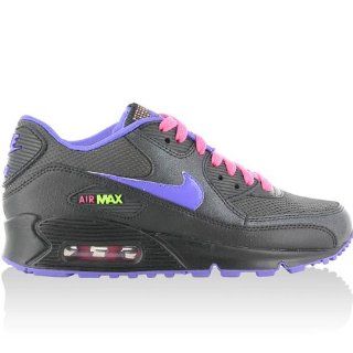  Nike Air Max 90 2007 GS Youth Black Flash Pink Running Shoes
