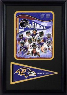 Baltimore Ravens 2008 Photograph with Team Pennant in a 12