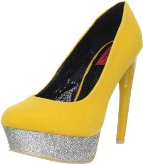 Fahrenheit Womens Bar 01 Pump,Yellow,6.5 M US Shoes