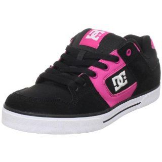 DC Womens Pure Skate Shoe,Black/Pink,6 M US Shoes