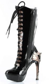 5 Inch Steampunk Knee Boot Shoes