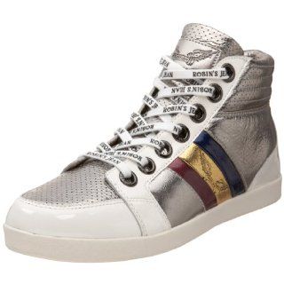  Robins Jean Mens Danton Sneaker,Silver/White,8 D US Shoes