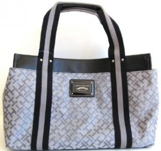 Tommy Hilfiger Medium Iconic Satchel Handbag Tote, Gray