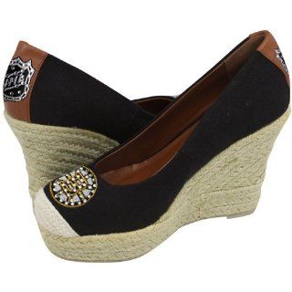 NHL Cuce Shoes Boston Bruins Ladies The Groupie Espadrille Wedge