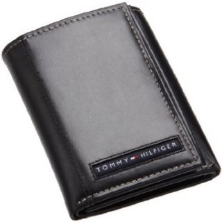 Tommy Hilfiger Mens Cambridge Trifold Wallet, Black, One