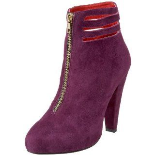 Harding Womens Hester Zip Cut Out Boot,Eggplant,10 M US Shoes