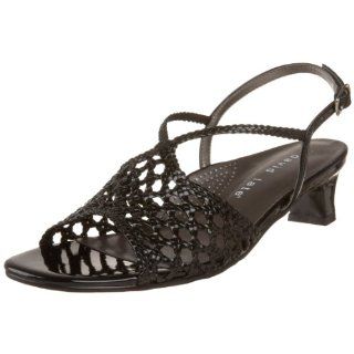 David Tate Womens Bravo Woven Sandal,Black Patent,10.5 N US Shoes