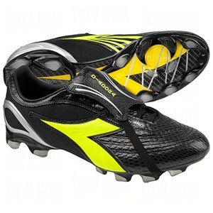 Pro BX 14 FG Soccer Cleats, 12, Black/Yellow