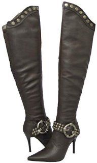 Italina 94266 Brown Women Over the Knee Boots Shoes