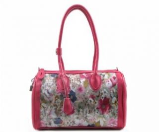 Colorful Flower Print Decorated Fashion Handbag Clothing