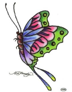 Ed Hardy Butterfly Temporary Body Art Tattoos 3 x 4