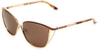 Butterfly Sunglasses,Gold & Brown Frame/Brown Lens,One Size Shoes