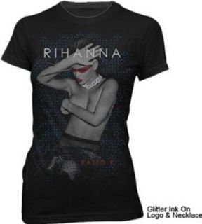 Rihanna   Cover Up Juniors T Shirt   Medium Clothing
